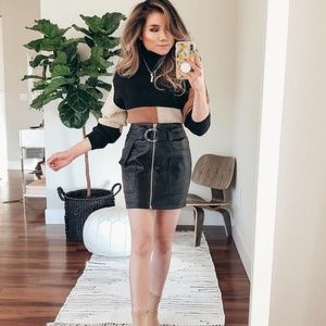 Topshop Faux Leather Skirt US SIZE 2